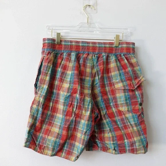 Polo Ralph Lauren Shorts Small Plaid Swim Trunks Tartan Stewart Board Madras - Picture 9 of 13